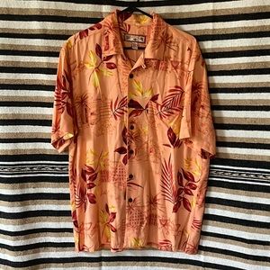 Vintage Caribbean Joe Men’s Short-Sleeve Button-Down, Medium